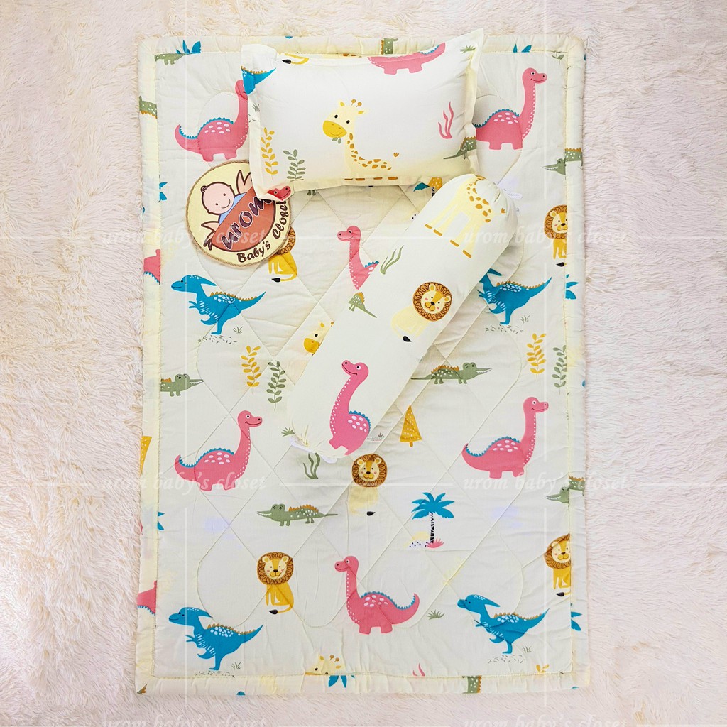 Bộ gối nệm cho bé đi học nhà trẻ 80x120Cm Cotton Thắng Lợi họa tiết hoạt hình trẻ em