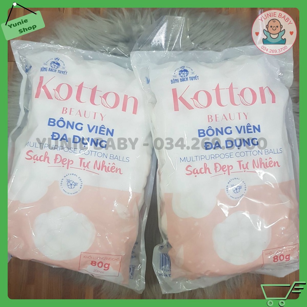 Bông viên tiện dụng Kotton Beauty (Bông Bạch Tuyết)