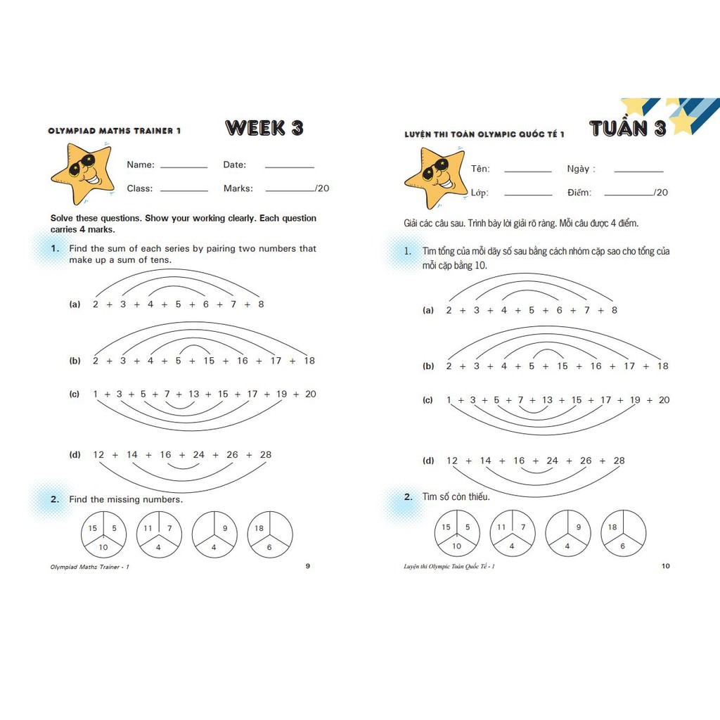 [Mã BMBAU50 giảm 7% đơn 99K] Sách - Luyện thi Olympic Toán quốc tế 1 - Toán Lớp 1 và lớp 2 (7 - 8 tuổi)