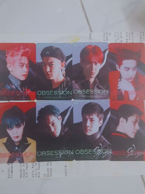 Mua 12 thẻ tặng 1 thẻ card nhựa EXO - OBSESSION có chữ ký, có in theo yêu cầu