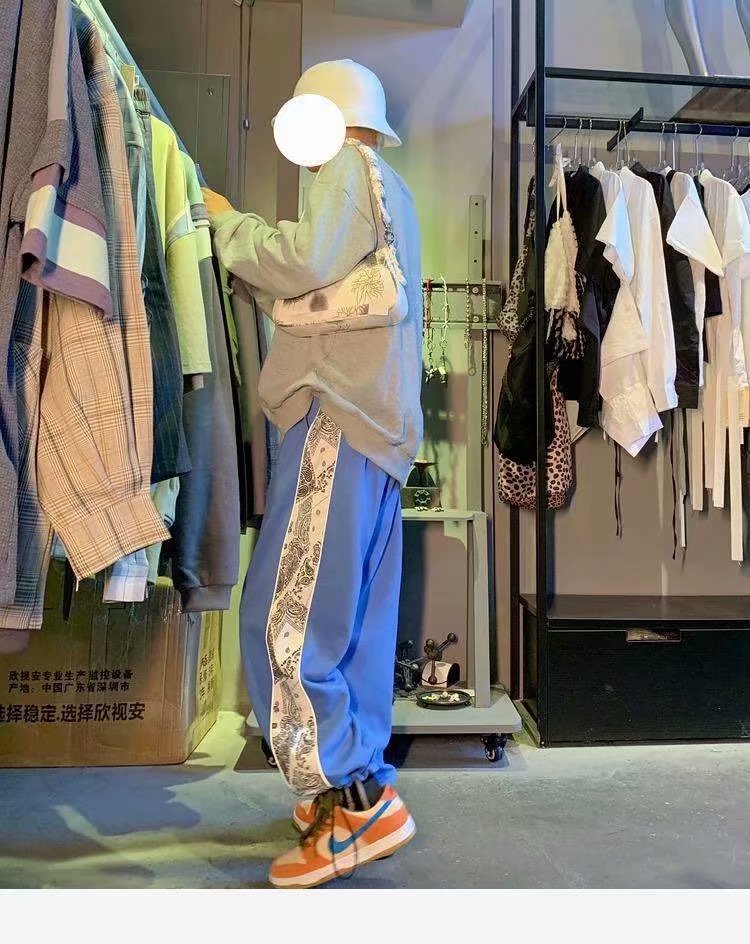 Quần Dài Hip Hop Phản Quang Phong Cách Hàn Quốc M-5XL Cho Nam