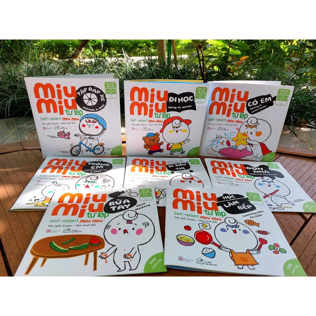 Sách Ehon Miu Miu Tự Lập Phần 2 Song Ngữ Anh Việt - Muki