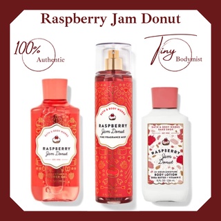 Bộ sản phẩm xịt thơm toàn thân bodymist Bath & Body Works: Raspberry Jam Donut 36ml - 236ml