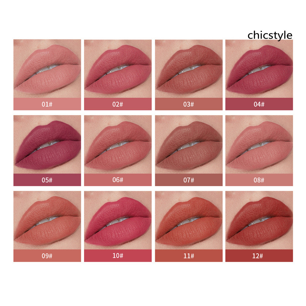 (Hàng Mới Về) Son Kem Màu Nhung Lì Không Thấm Nước Lâu Trôi Cho Nữ | BigBuy360 - bigbuy360.vn