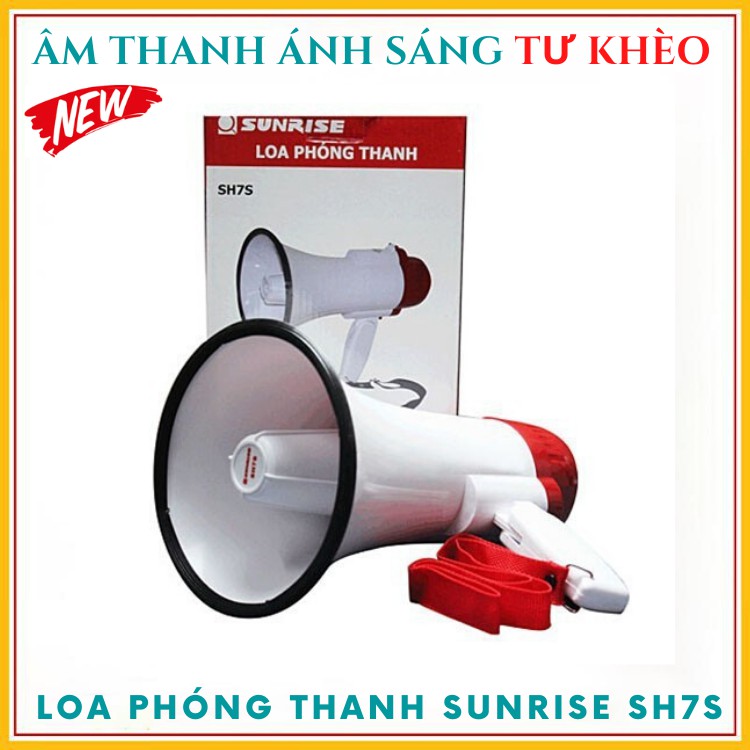 Loa phóng thanh cầm tây Sunrise SH7S, có thu âm và pin sạc