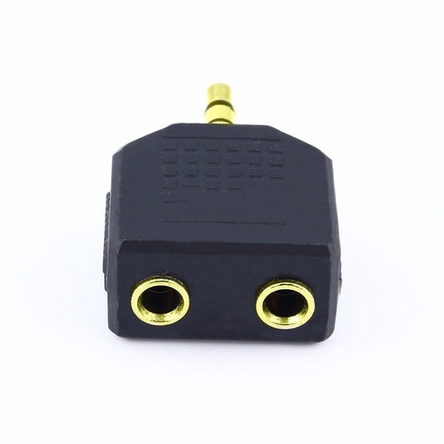 Đầu chia jack loa chuẩn 3,5 từ 1 ra 2