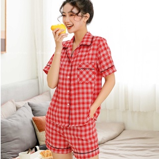 [O] VIBES Đồ bộ Pijama Mặc Nhà Caro Py Set