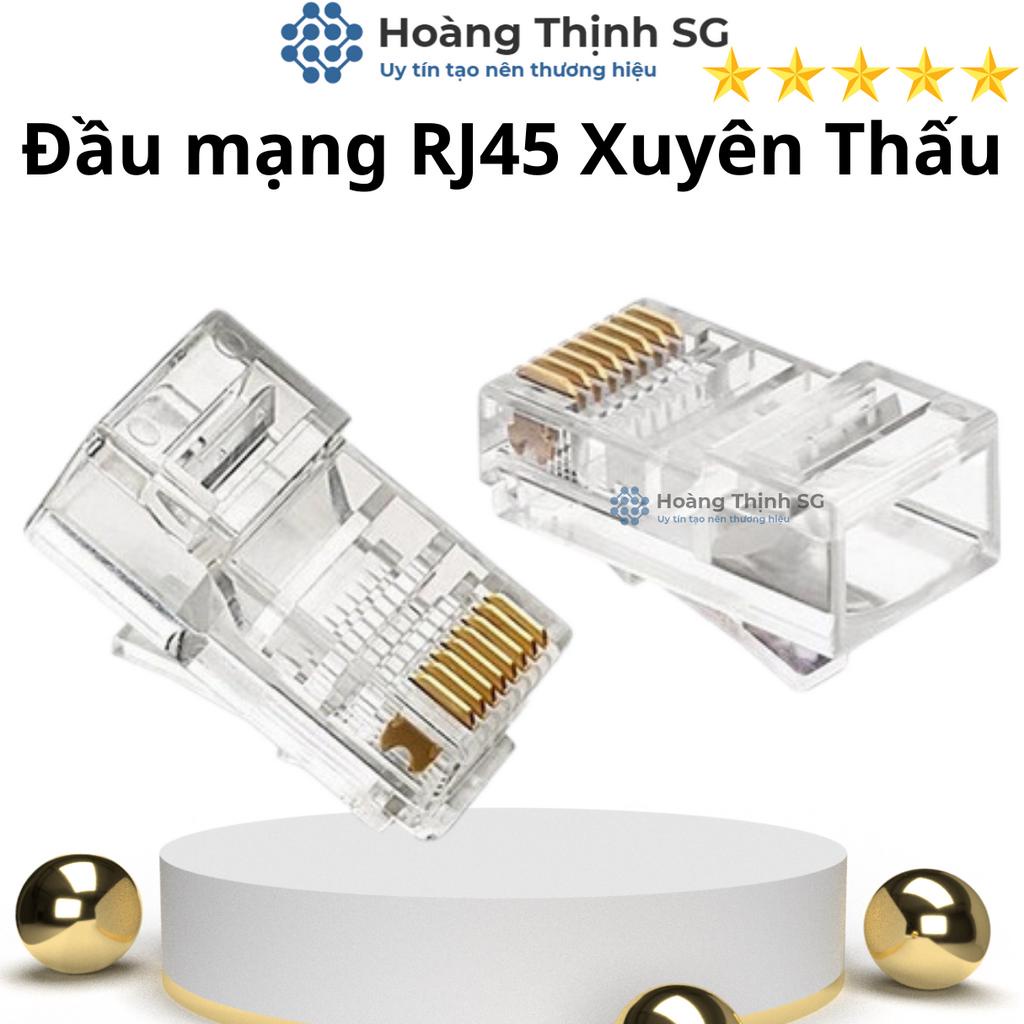 Hạt đầu mạng RJ45 xuyên thấu NITSUMI - Dùng bấm đầu cho dây mạng cat5 cat5E Cat6 Cat6E - Hoàng Thịnh SG