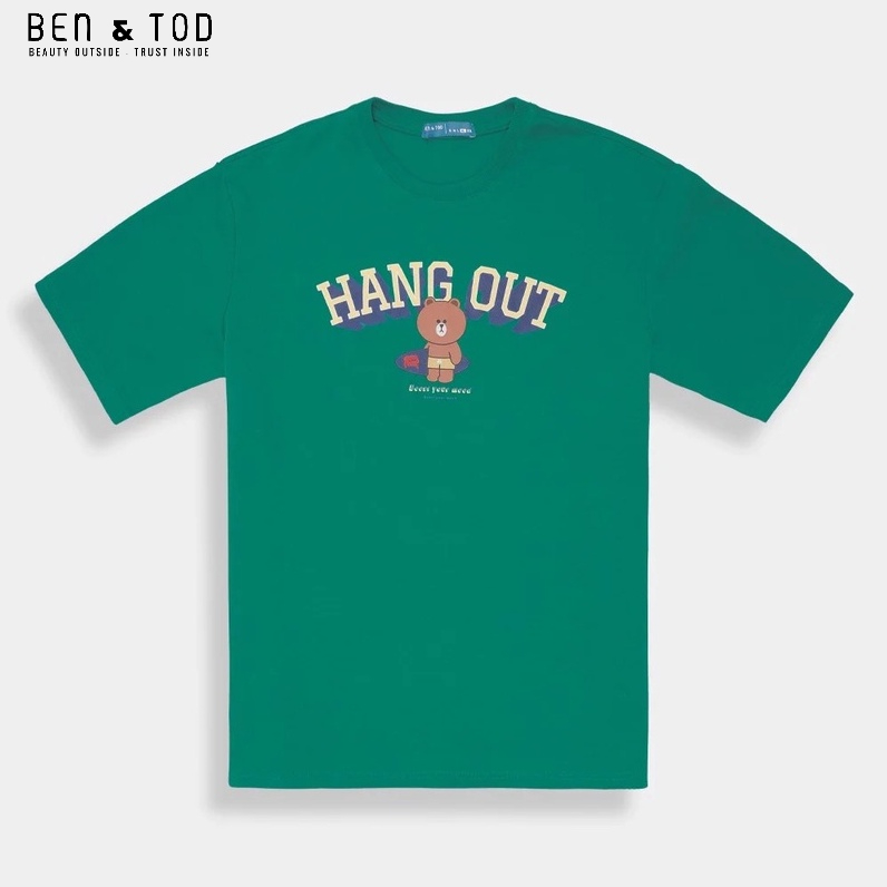 Áo thun nam cổ tròn BEN & TOD vải cotton 4 chiều, cao cấp, co giãn, thoáng mát, trẻ trung R1210BB101