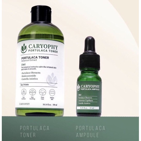 Bộ đôi nước hoa hồng Caryophy 300ml và serum giảm mụn mờ thâm Caryophy 10ml