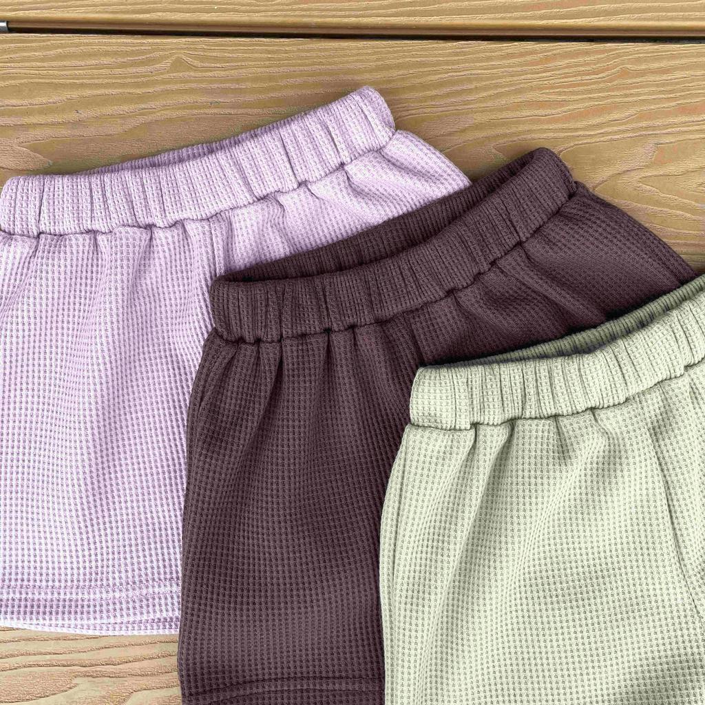 Bộ Áo Thun Tay Ngắn In Hoạt Hình Gấu + Quần Short Thời Trang Mùa Hè Cho Bé