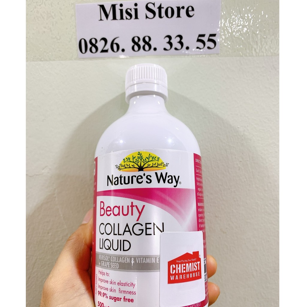 (Tem Chemist) Beauty Collagen, Collagen dạng nước, lọ 500ml | Thế Giới Skin Care