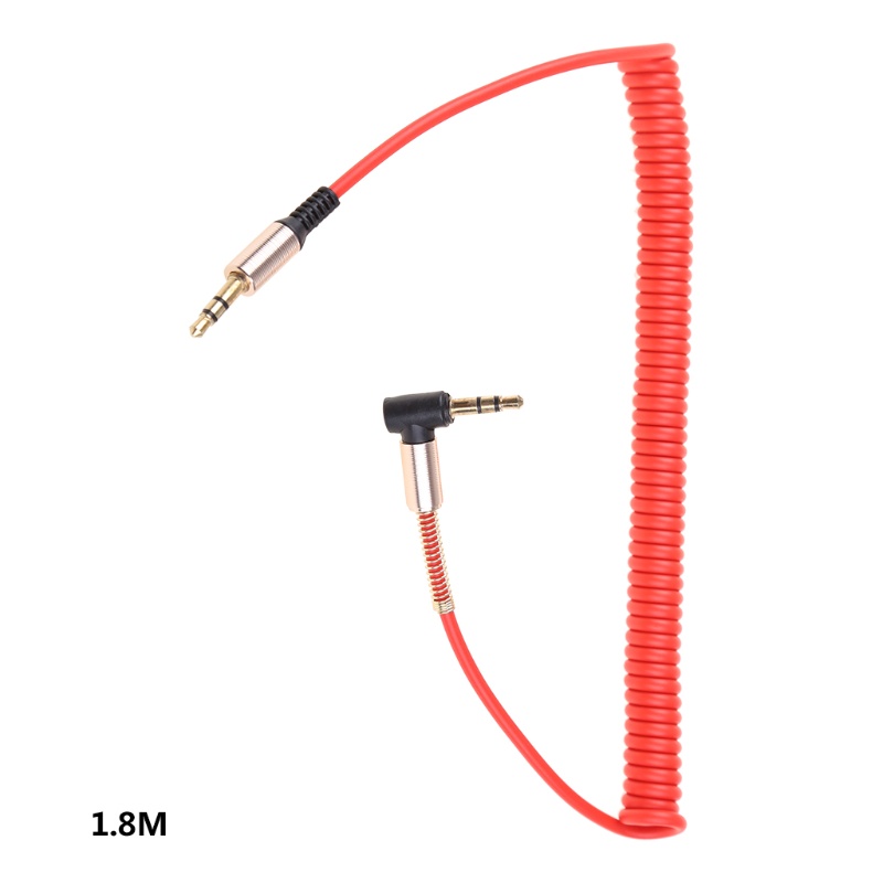 Dây Cáp Lò Xo 3.5mm DIY Dài 1.8m Chuyên Dụng Cho Loa Điện Thoại / Xe Hơi