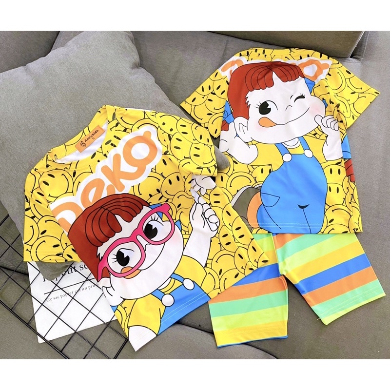 Bộ lửng thun lạnh 3D cho bé gái