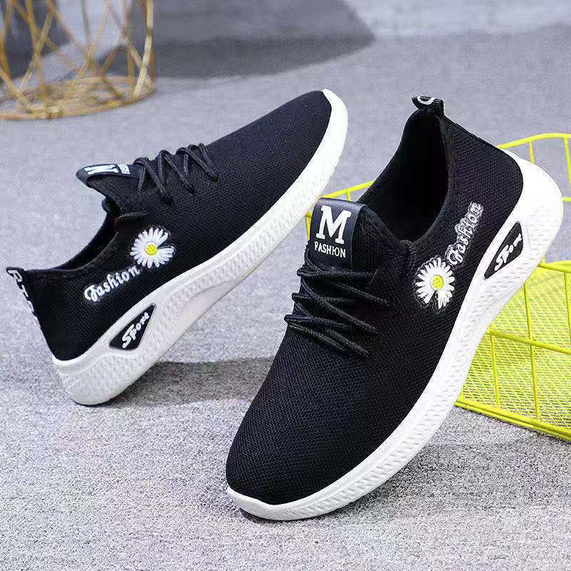 Giày thể thao nữ, giày sneaker chữ M hoa cúc, thông hơi đế cao su siêu mềm 2021 SP1