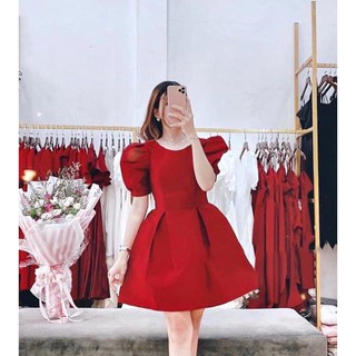 [Mã SKAMLTSW8 giảm 10% đơn 100K] Đầm Phi Tafta Tùng Xoè