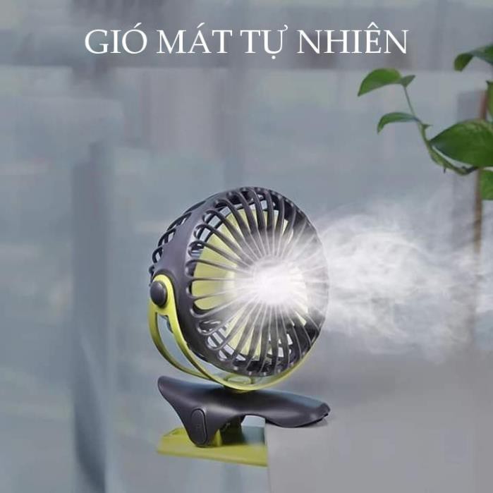 Quạt tích điện 600MAH, kẹp sạc mini cầm tay 4 cấp độ gió,kỳ diệu mẹ khỏe con vui | BigBuy360 - bigbuy360.vn