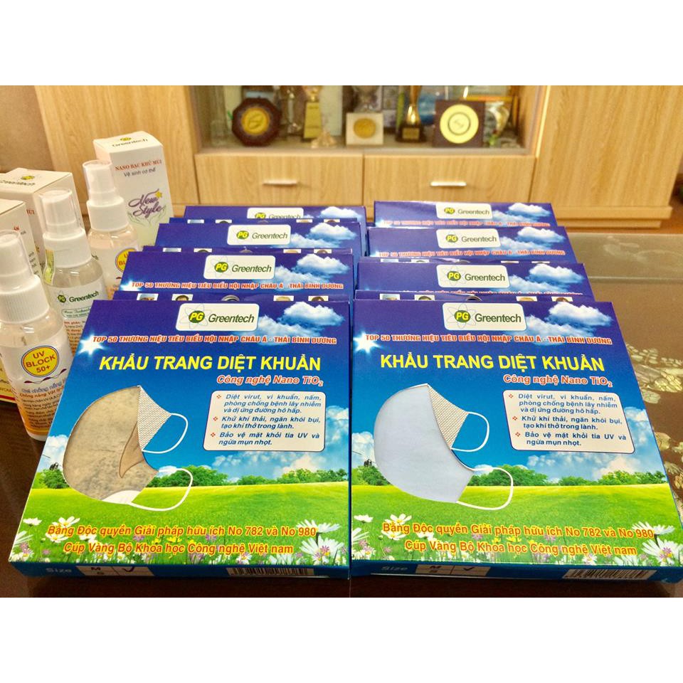 Khẩu trang công nghệ nano TiO2 cao cấp của PG Greentech | BigBuy360 - bigbuy360.vn