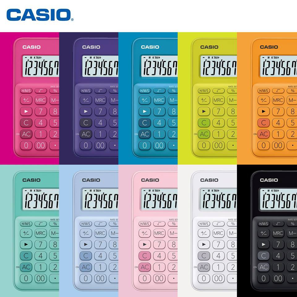 Máy Tính Sắc Màu Casio MS-20UC-BU CHÍNH HÃNG BH 7 NĂM