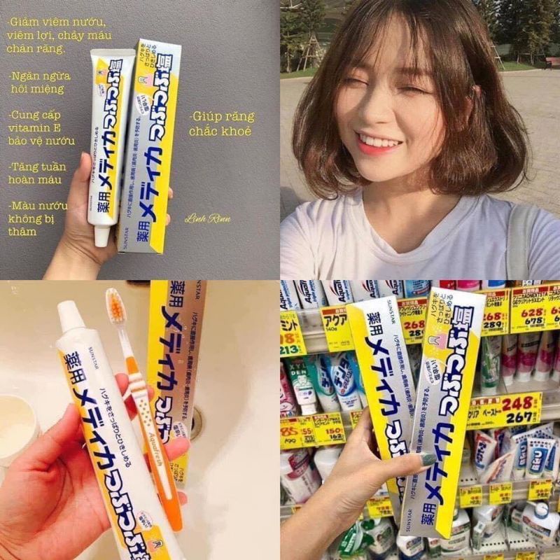 Kem đánh răng muối Sunstar  Nhật Bản 170g nướu khỏe răng trắng khử mùi hôi