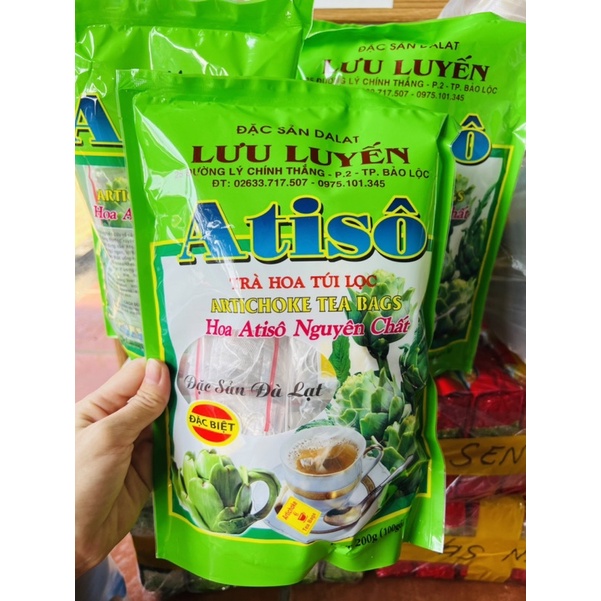 Trà Hoa Atisô Túi Lọc- Hoa Atisô Nguyên Chất- Đặc Sản Đà Lạt gói 200g/100túi