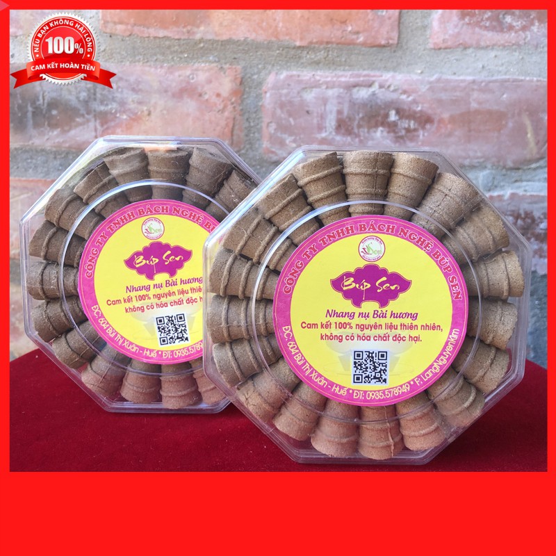 [Hương Nụ Sạch] Hương Nụ Bài Sạch Búp Sen Huế dùng lư xông hộp 40 viên phổ thông - Hương Bài Sạch Búp Sen