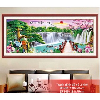 Tranh đính đá non nước hữu tình DF146