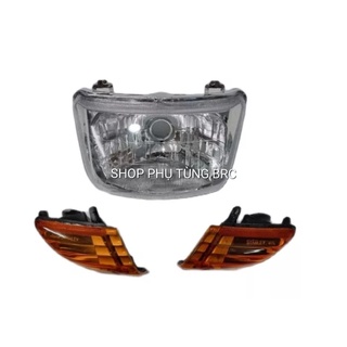 [ Bánh dĩa] Bộ đầu đèn Wave Thái 110 xe bánh dĩa (Hàng sơn Nano chuẩn)