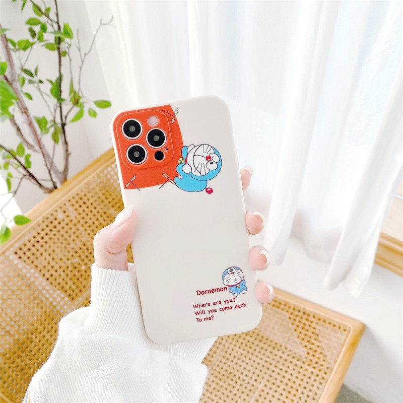 Ốp lưng iphone Doraemon cạnh vuông 6/6plus/6s/6splus/7/7plus/8/8plus/x/xr/xs/11/12/13/pro/max/plus/promax/mini