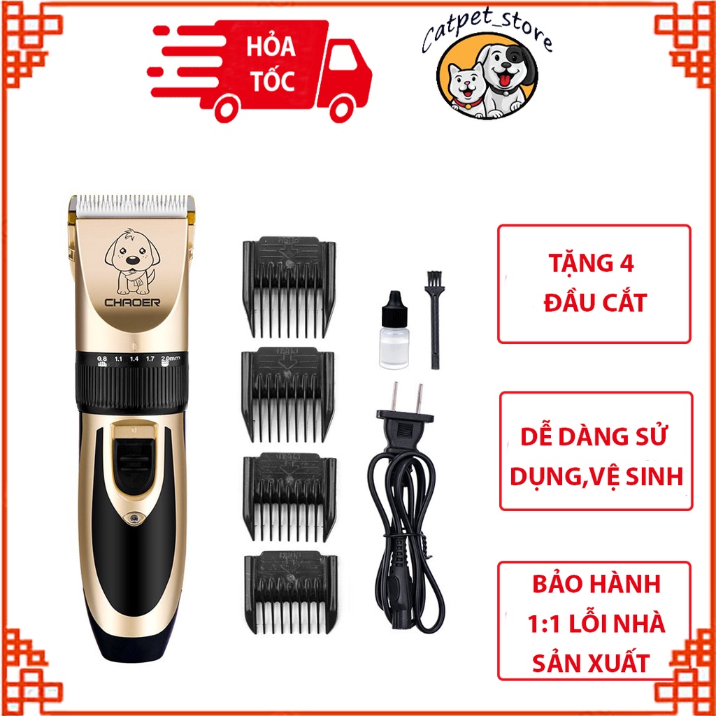 Tông đơ cắt tỉa lông thú cưng, tông đơ cắt tỉa lông chó mèo chính hãng nhỏ gon