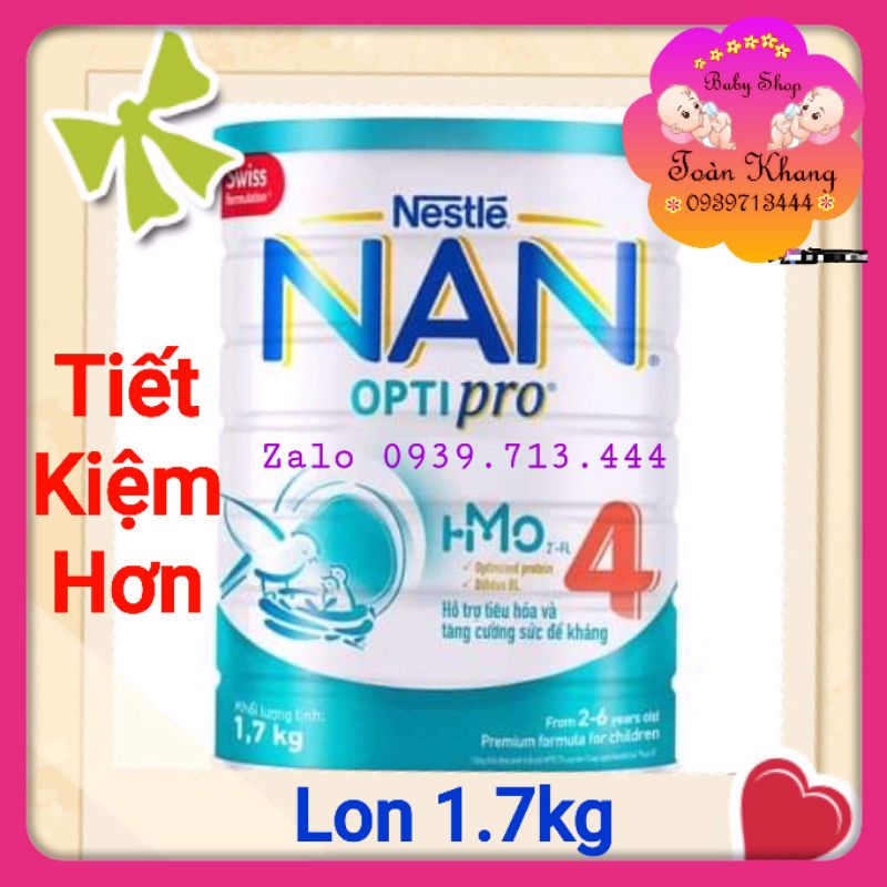 SỮA BỘT NESTLE' NAN OPTIPRO HMO 4 1.7KG