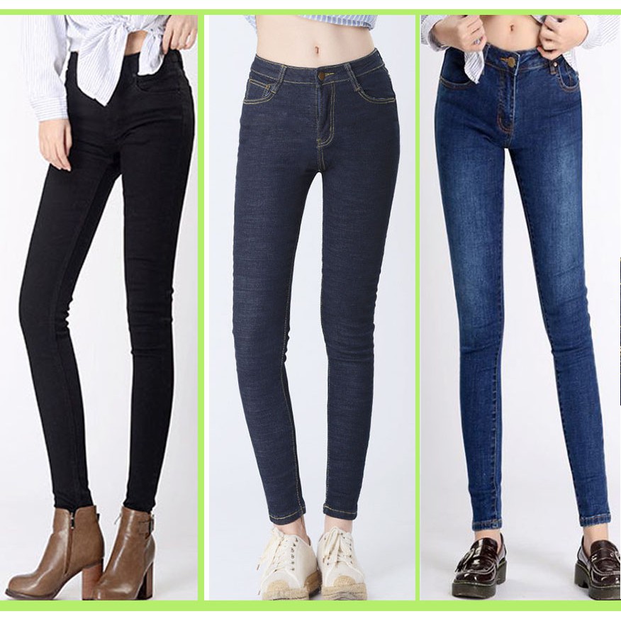 bigsize♥️Quần jean nữ co giản 65_80kg mặc vừa