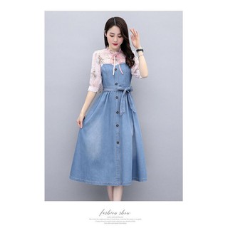 HÀNG NHẬP -ĐẦM JEAN PHỐI LỤA CAO CẤP