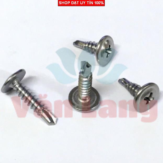 Vít tự khoan đầu dù inox 1kg/gói. Bộ 100 con vít tự khoan đầu dù SUS 410