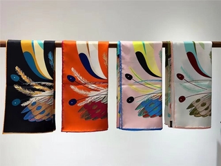 Khăn choàng cổ bằng lụa in họa tiết sáng tạo 90x90cm