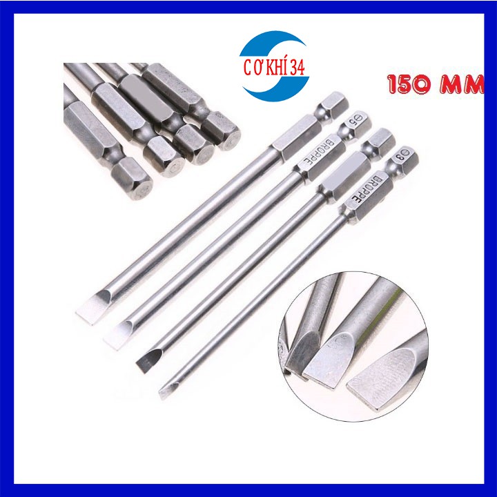Bộ 4 mũi tô vít 2 cạnh dài 150mm dành cho khoan pin, điện