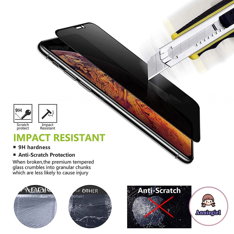Kính Cường Lực Bảo Vệ Màn Hình Chống Nhìn Trộm Cho iphone 15 14 13 12 11 pro xr xs max 6s 7 8 plus Ốp