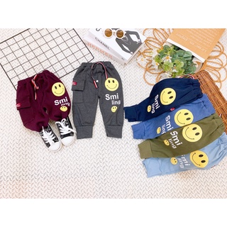 Quần túi hộp họa tiết Smile cho bé tra từ 8-18kg