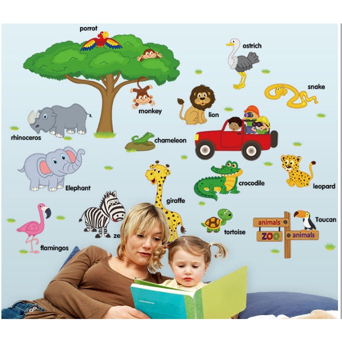 Decal dán tường, tranh dán tương cho bé ngộ nghĩnh đáng yêu | BigBuy360 - bigbuy360.vn