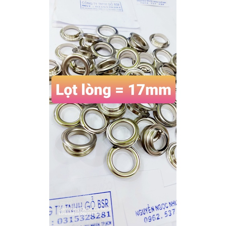 Khoen ore 16mm Khoen mắt cáo 16ly Thau không gỉ (mỏng) Màu bạc, vàng, đồng Khuy mắt cáo Chuyên bấm vải Phụ liệu may mặc