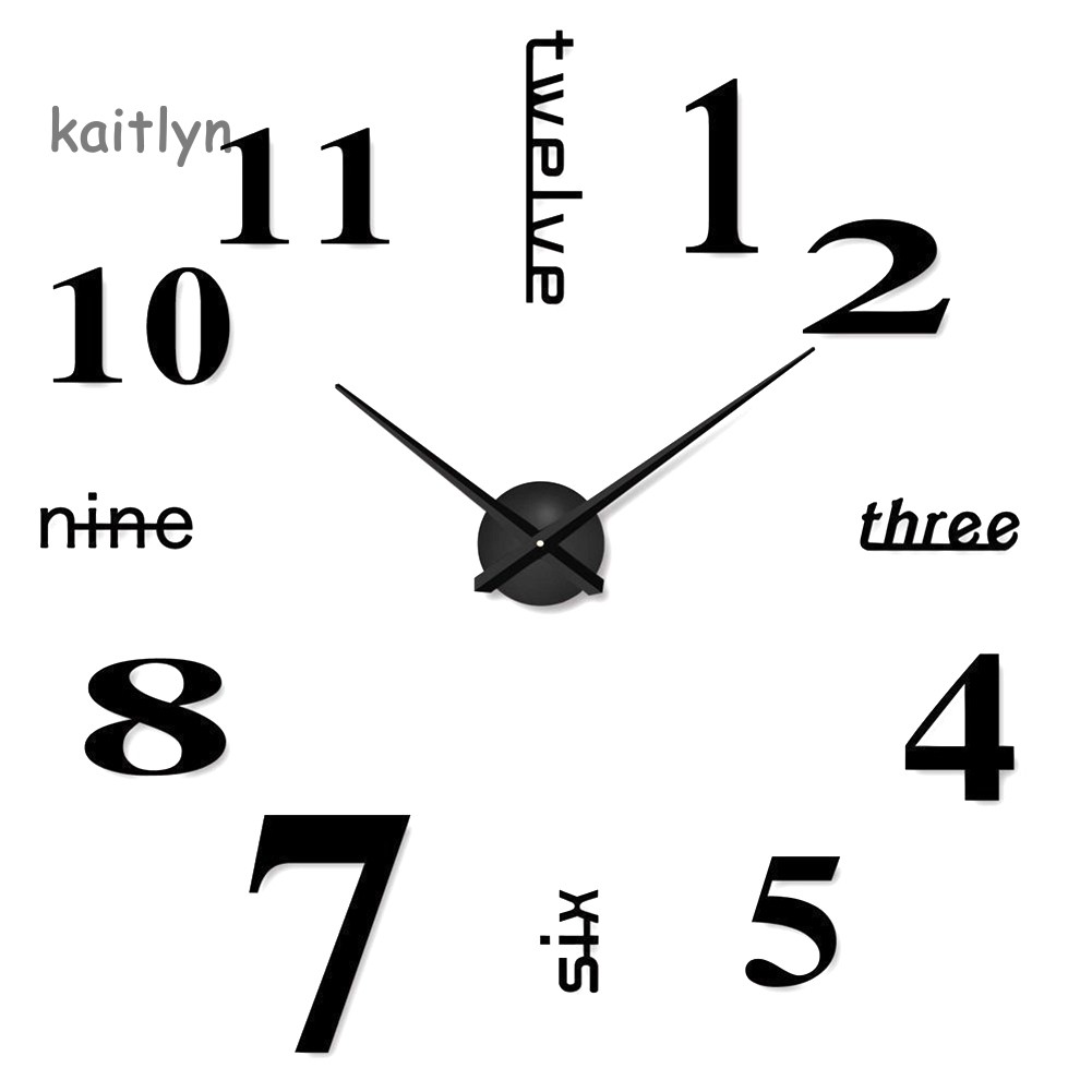 Đồng Hồ Dán Tường 3d Trang Trí Nhà Cửa