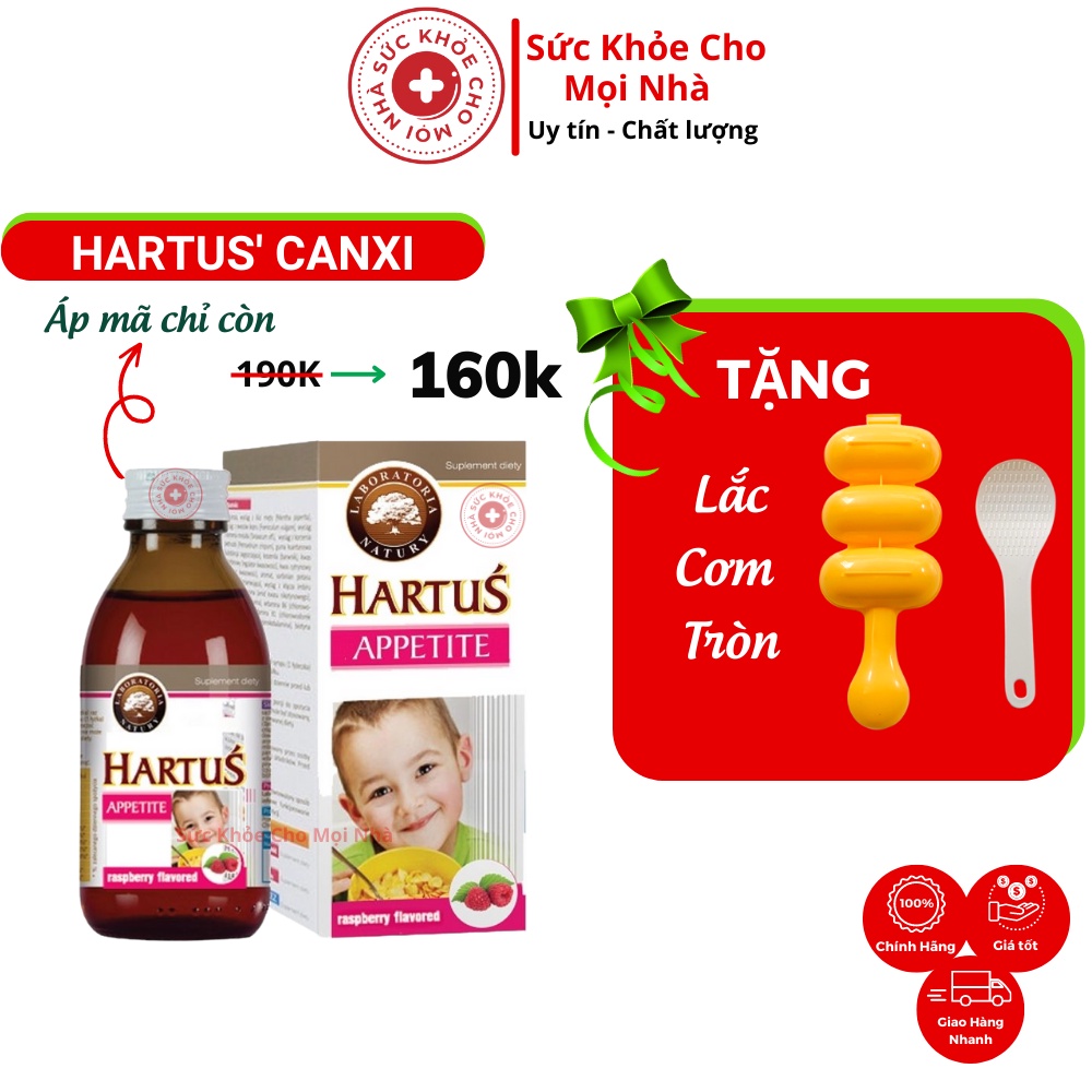 Siro ăn ngon cho bé Hartus Appetite - cho trẻ từ 6 tháng, 1, 2 tuổi giúp hết biếng ăn, ăn nhanh hơn