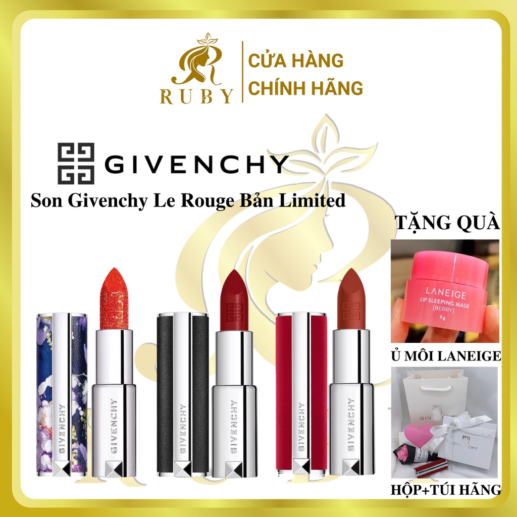 Son Givenchy Le Rouge siêu Hot, Siêu Đẹp, 3 dòng mới nhất Givechy, tiệm son Ruby