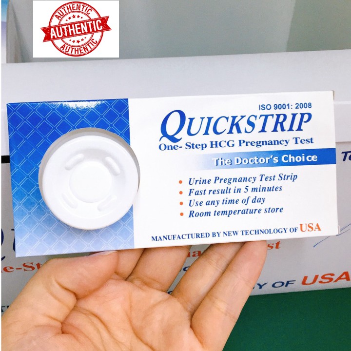 [Mã chiết khấu giảm giá sỉ sản phẩm chính hãng] (Che tên hàng) Que thử thai Quickstrip cho kết quả nhanh, chính xác