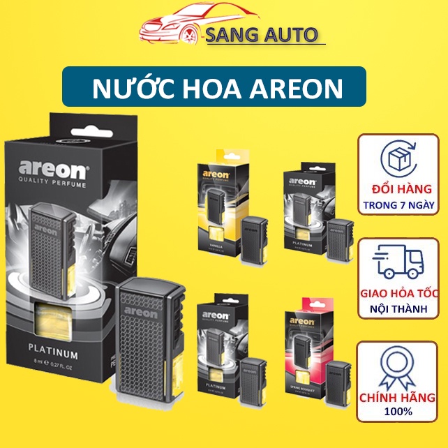 Nước Hoa Ô Tô - Nước Hoa Areon Kẹp Cửa Gió Điều Hoà, Khử Mùi Xe Hơi, Có Nhiều Mùi