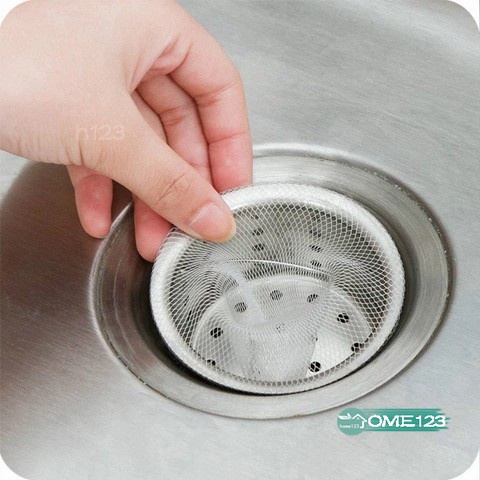 Set 100 túi lưới lọc bồn rửa dùng một lần nhiều kích cỡ cho nhà bếp