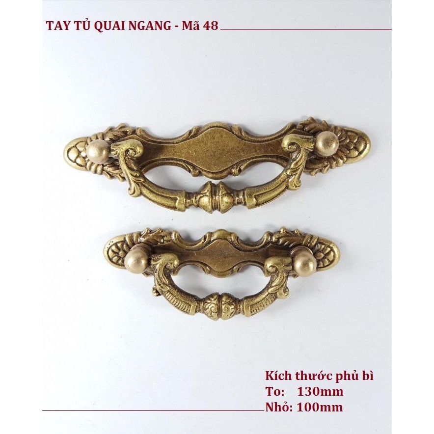 Tay quai N87 đồng nguyên chất, tay quai lắp tủ quần áo, tủ trang trí, kệ tivi vô cùng đẹp, sang và chất