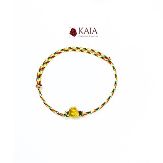 Vòng tay chỉ ngũ sắc charm mèo thần tài 24k - KAIA