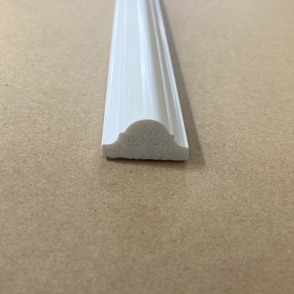 Phào chỉ tường, nẹp chỉ nhựa ps 2.4cm trắng bóng