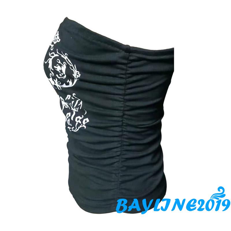 Áo tank top không tay hở vai in họa tiết phong cách vintage đơn giản cho nữ